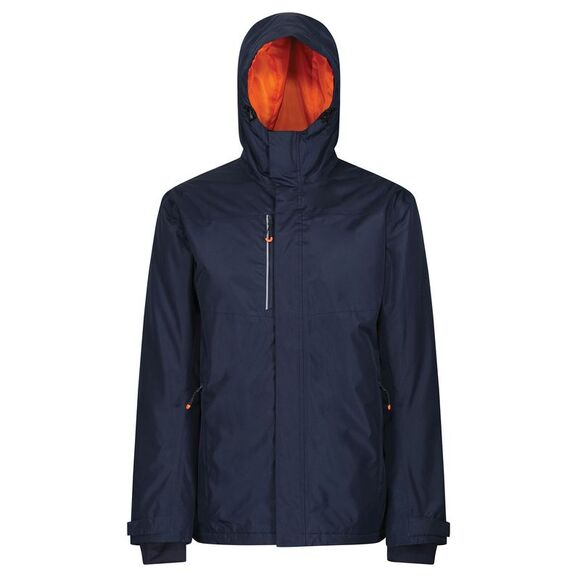 Regatta Professional Mens Heated Waterproof Jacket / Navy/Magma Orange